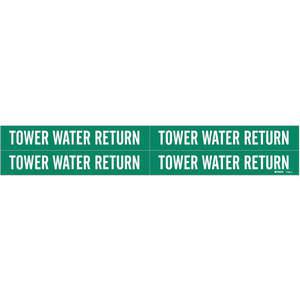 BRADY 7286-4 Pipe Marker Tower Water Return 3/4 To 2-3/8 | AE3ACM 5ADZ4