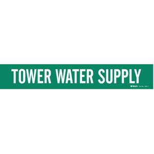 BRADY 7287-1HV Pipe Marker Tower Water Supply 8 Inch Or Greater | AE3ACP 5ADZ6