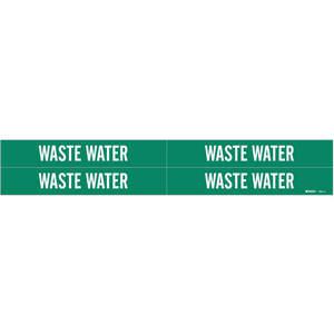 BRADY 7301-4 Rohrmarkierer Abwasser grün 3/4 bis 2-3/8 Zoll | AE3AGG 5AEC8