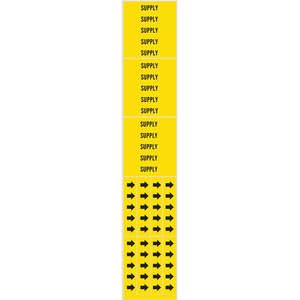 BRADY 7311-3C Pipe Marker Supply Yellow 3/4 Inch Or Less | AE3AGT 5AED9