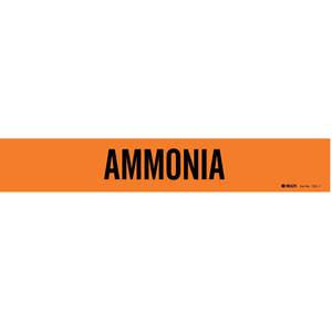BRADY 7321-1 Pipe Marker Ammonia Orange 2-1/2 To 7-7/8 In | AC9HXT 3GTP2