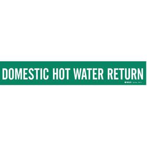 BRADY 7351-1 Pipe Marker Domestic Hot Water Return Green | AE3YYC 5GWU8