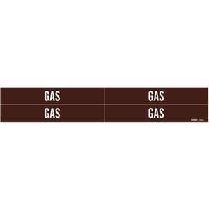 BRADY 7358-4 Rohrmarkierer, Gas, braun, 3/4 bis 2-3/8 Zoll | AC9HYF 3GTR6
