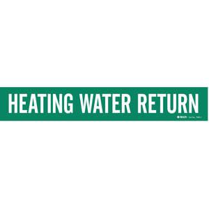 BRADY 7365-1 Pipe Marker Heating Water Return Green | AC9HYM 3GTT4