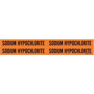 BRADY 7408-4 Pipe Marker Sodium Hypochlorite | AF8CGL 24VG75