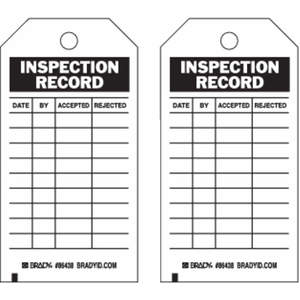 BRADY 86438 Inspektions-Empfangsetikett 5-3/4 x 3 Zoll Messing – 10er-Pack | AF4QYR 9GCT7