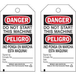 BRADY 86525 Danger Bilingual Tag 5-3/4 x 3 Zoll – 10er-Pack | AF3RVK 8CMR8