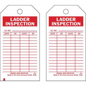 BRADY 86555 Lad Inspection Tag 5-3/4 x 3 Inch - Pack Of 10 | AF4KKM 8ZCJ7