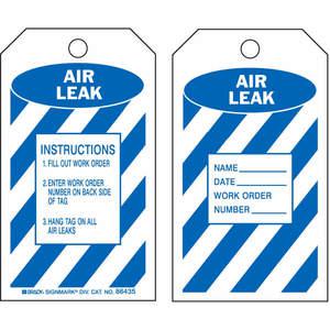 BRADY 86562 Air Leak Tag 5-3/4 x 3 Inch Black/white - Pack Of 10 | AF3TNB 8CV32
