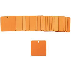 BRADY 87618 Black Tag 1-1/2 x 1-1/2 Inch Orange Aluminium Square - Pack Of 25 | AA7HGB 15Y719