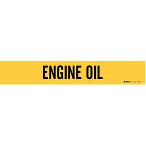 BRADY 8786-1 Pipe Marker Engine Oil Y 2-1/2 To 7-7/8 In | AF4CBZ 8PJU5