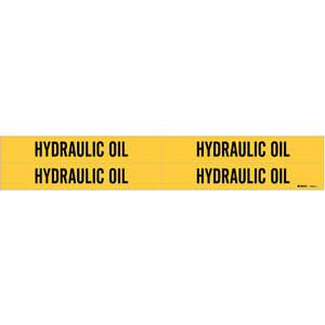 BRADY 8790-4 Pipe Marker Hydraulic Oil Y 3/4 To 2-3/8 In | AE3ZDM 5GXE4