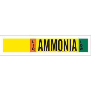 BRADY 90463 Ammonia Pipe Marker Iiar 3 To 5in | AF3TQA 8CVP0