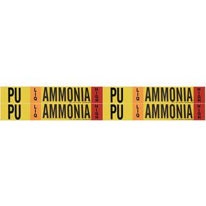 BRADY 90482 Ammonia Pipe Marker Pu 1 To 2-1/2 Inch - Pack Of 4 | AF4QAJ 9F728