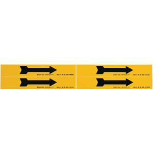 BRADY 93242 Pipe Marker Arrow - Single Yellow 1 To 2-1/2 In | AD9JJQ 4T569