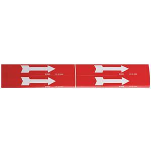 BRADY 93252 Pipe Marker Arrow - Single Red 1 To 2-1/2 In | AE9WUV 6N527