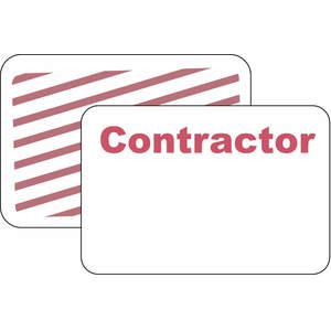 BRADY 95674 Contractor Badge 1 Week Red/white - Pack Of 500 | AD2QUC 3TLR7