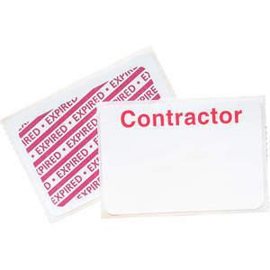 BRADY 95689 Contractor Badge 1 Day Red/white - Pack Of 500 | AD2QTZ 3TLR4