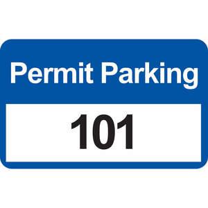 BRADY 96246 Parking Permits Bumper White/blue - Pack Of 100 | AD2QXK 3TMA7