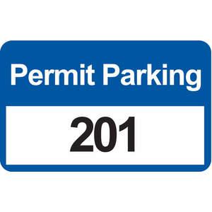 BRADY 96247 Parking Permits Bumper White/blue - Pack Of 100 | AD2QXL 3TMA8