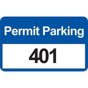 BRADY 96249 Parking Permits Bumper White/blue - Pack Of 100 | AD2QXN 3TMC1