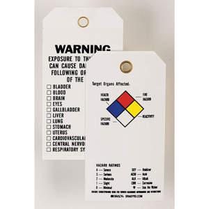 BRADY 99102 Etikett für chemische Gefahren aus Polyester – Packung mit 25 Stück | AF4YFG 9PV43