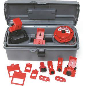 BRADY 99308 Portable Lockout Kit Gray Electrical 18 | AA7GYQ 15Y542