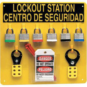 BRADY LC211G Lockout Station gefüllt mit 18 Komponenten | AD2AGZ 3LY48