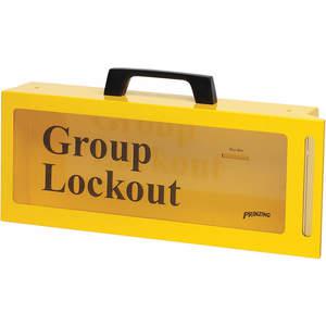 BRADY LG252M Group Lockout Box 10 Locks Max Yellow | AE6JGW 5TB21