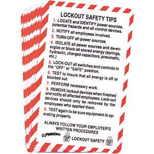 BRADY LOSC13 Prinzing Lockout-Sicherheitskarte – 10er-Pack | AA7HQG 15Y921