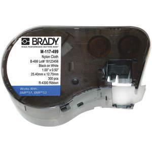 BRADY M-117-499 Tube Label 1 Inch Width 1/2 Inch Length Nylon | AA4PRN 12X360