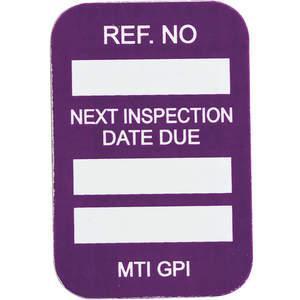 BRADY MIC-MTIGPI P Microtag(r) Inspection Insert Vinyl - Pack Of 100 | AC9EZC 3GAN8