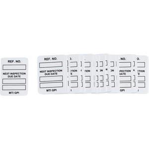 BRADY MIC-MTIGPI W Microtag(r) Inspection Insert Black/white - Pack Of 100 | AC9EZD 3GAP1