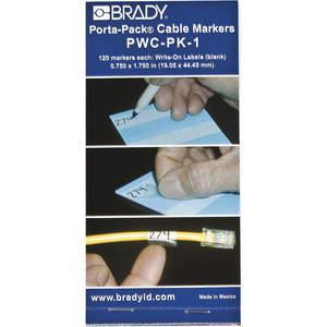 BRADY PWC-PK-1 120/book Wire Marker | AD2RJG 3TP14