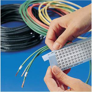 BRADY WM-100-124-PK Wire Marker .25x1.5 100-124 25/card - Pack Of 25 | AD8GFH 4KCH7