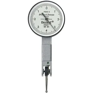 BROWN & SHARPE 599-7032-3 Dial Test Indicator 0-0.008 Inch Horizontal White | AE6ECC 5RCH1