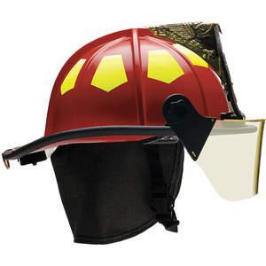 BULLARD UM6RD6L Fire Helmet Red Fiberglass | AA6EYX 13W077