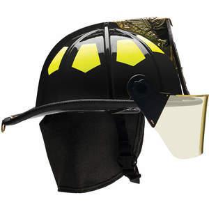 BULLARD US6BK Fire Helmet Black Fiberglass | AA6EZJ 13W088