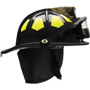 BULLARD US6BKGIZ2 Fire Helmet Black Fiberglass | AA6EZL 13W090
