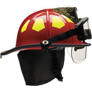 BULLARD US6RDBRK2 Fire Helmet Red Fiberglass | AA6FAB 13W105