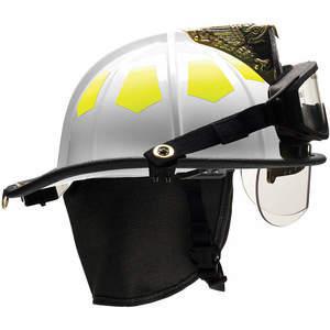 BULLARD US6WH6BBRK2 Fire Helmet White Fiberglass | AA6EZW 13W099