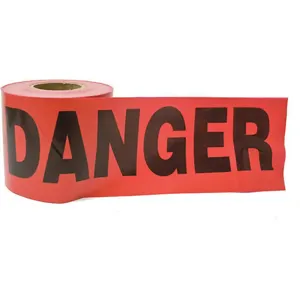 CH HANSON 16105 Barricade Tape, Red, Danger, 300 Feet, 2 Mil | AH7JPQ 36UV38