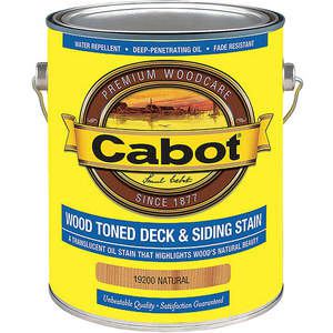 CABOT 140.0019200.007 Exterior Stain Natural Toned Flat 1 Gallon | AC7WJX 38Y041