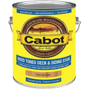 CABOT 140.0019200.007 Exterior Stain Natural Toned Flat 1 Gallon | AC7WJX 38Y041