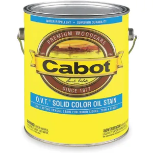 CABOT 140.0006712.007 Solid Oil Stain Ultra White Flat 1 Gallon | AC2WUP 2NTF8