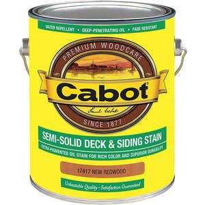 CABOT 140.0017417.007 New Redwood Semi-solid Flat 1 Gallon | AC7WJR 38Y036