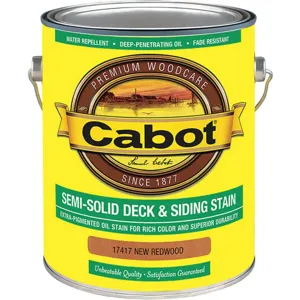 CABOT 140.0017417.007 New Redwood Semi-solid Flat 1 Gallon | AC7WJR 38Y036