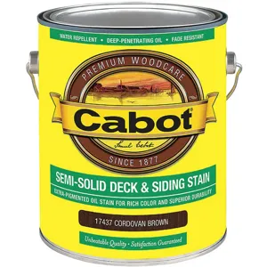 CABOT 140.0017437.007 Stain Cordovan Brown Semisolid Flat 1gal | AC7WJU 38Y038