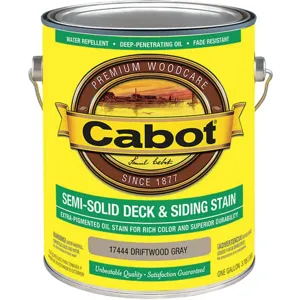 CABOT 140.0017444.007 Stain Driftwood Gry Semi-solid Flat 1gal | AC7WJV 38Y039