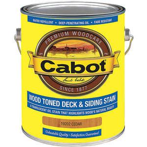 CABOT 140.0019202.007 Exterior Stain Cedar Toned Flat 1 Gallon | AC7WJY 38Y042